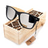 Wood Mirrored Polarized Sun Glasses with Box